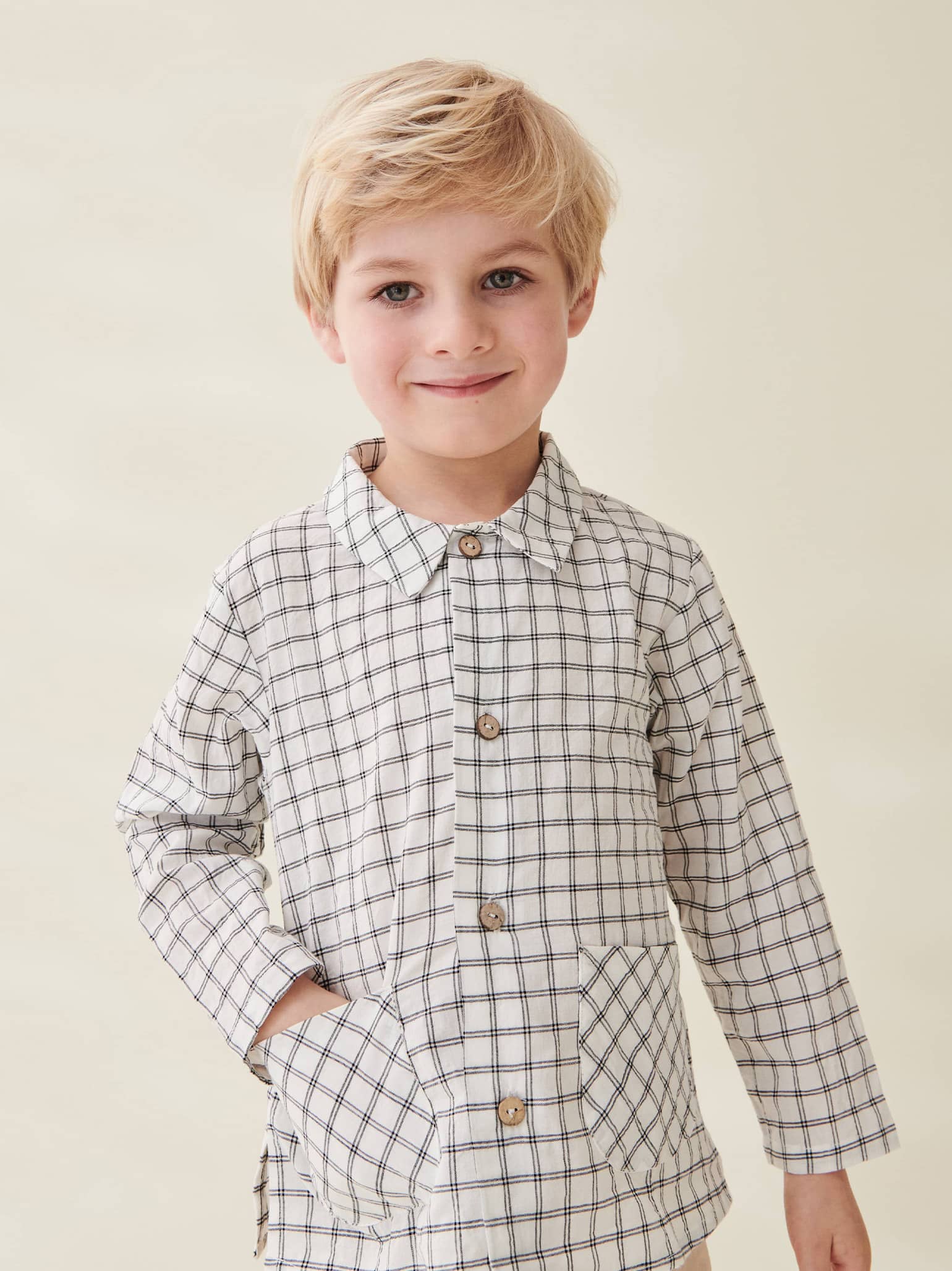 Black Check Priscila Boy Shirt