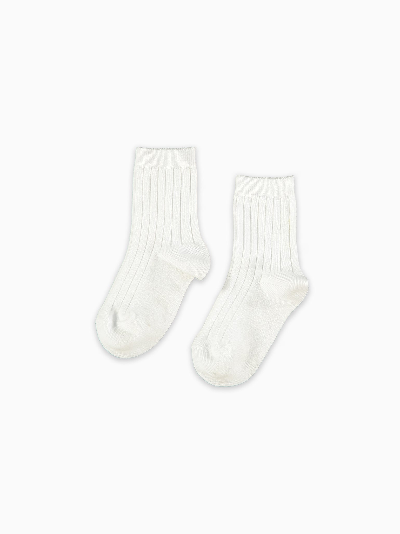 White Mix Ribbed Short Kids Socks Set