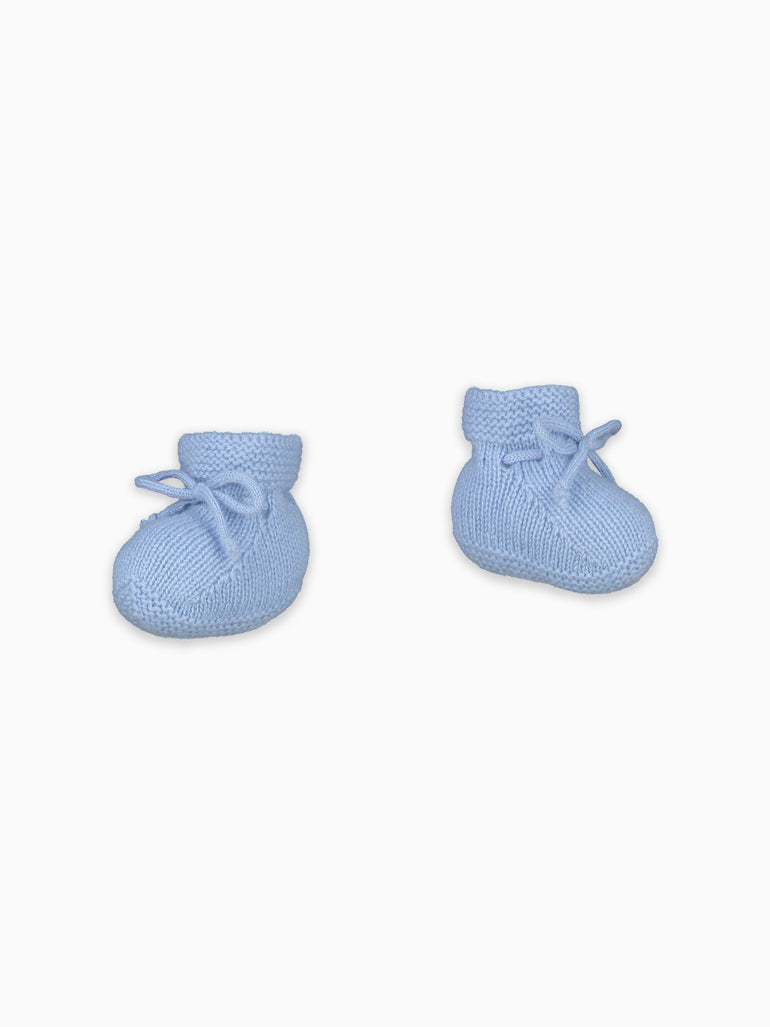 Blue Rimera Cashmere Baby Booties