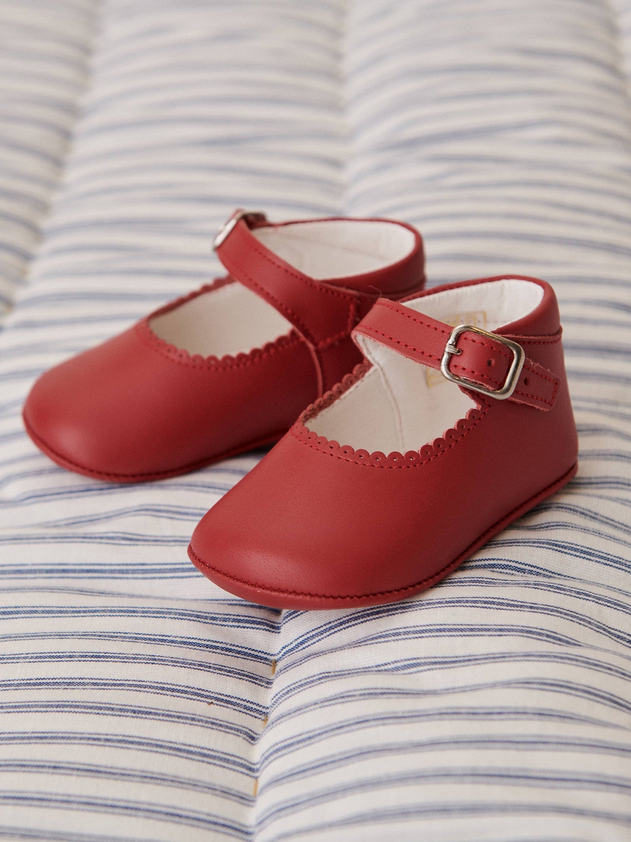 Red Leather Baby Mary Jane Shoes