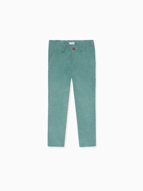 Green Reinaldo Boy Corduroy Trousers