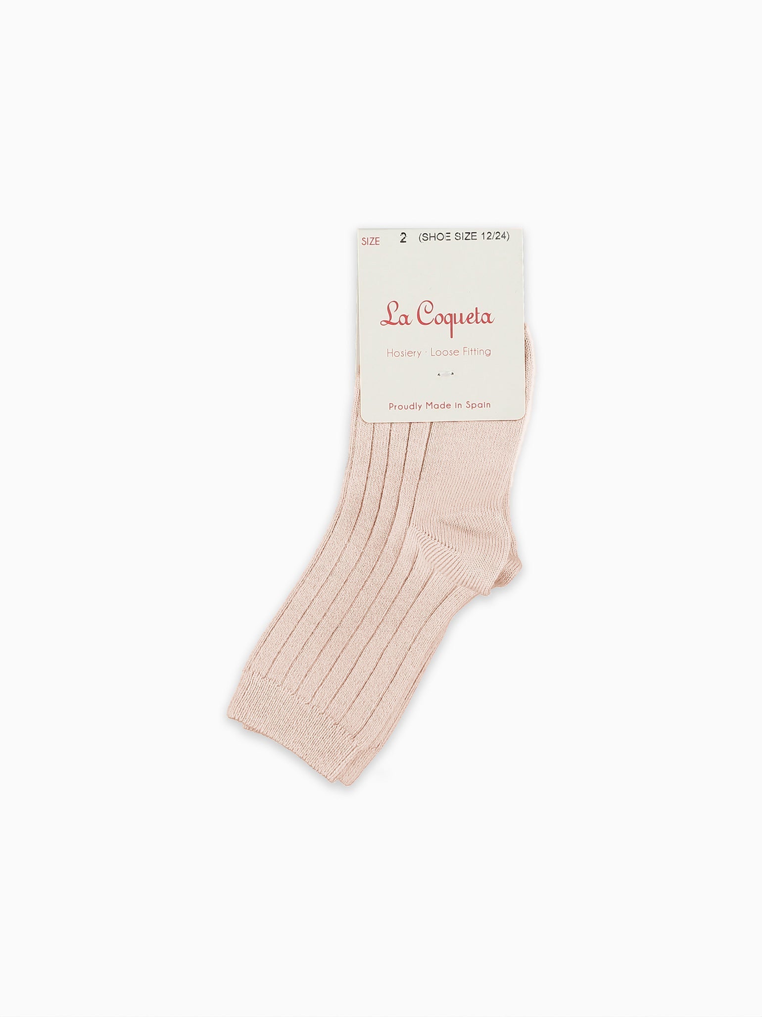 Pale Pink Ribbed Short Girl Socks