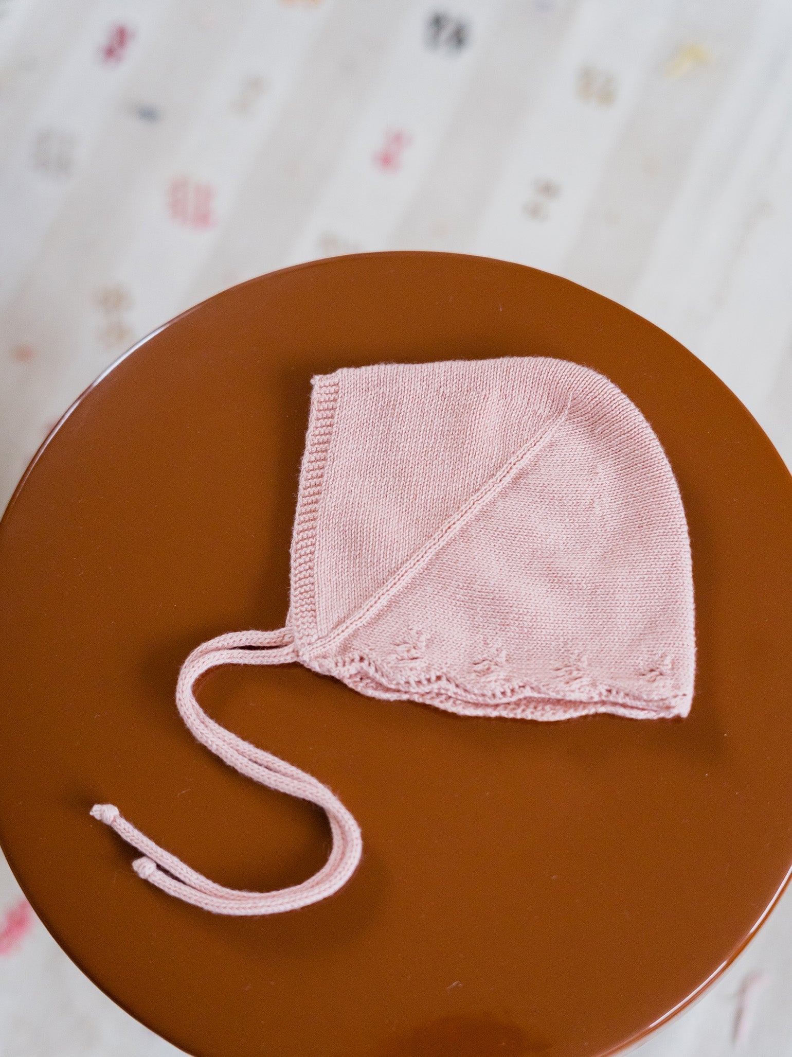 Pink Rixo Cotton Baby Bonnet