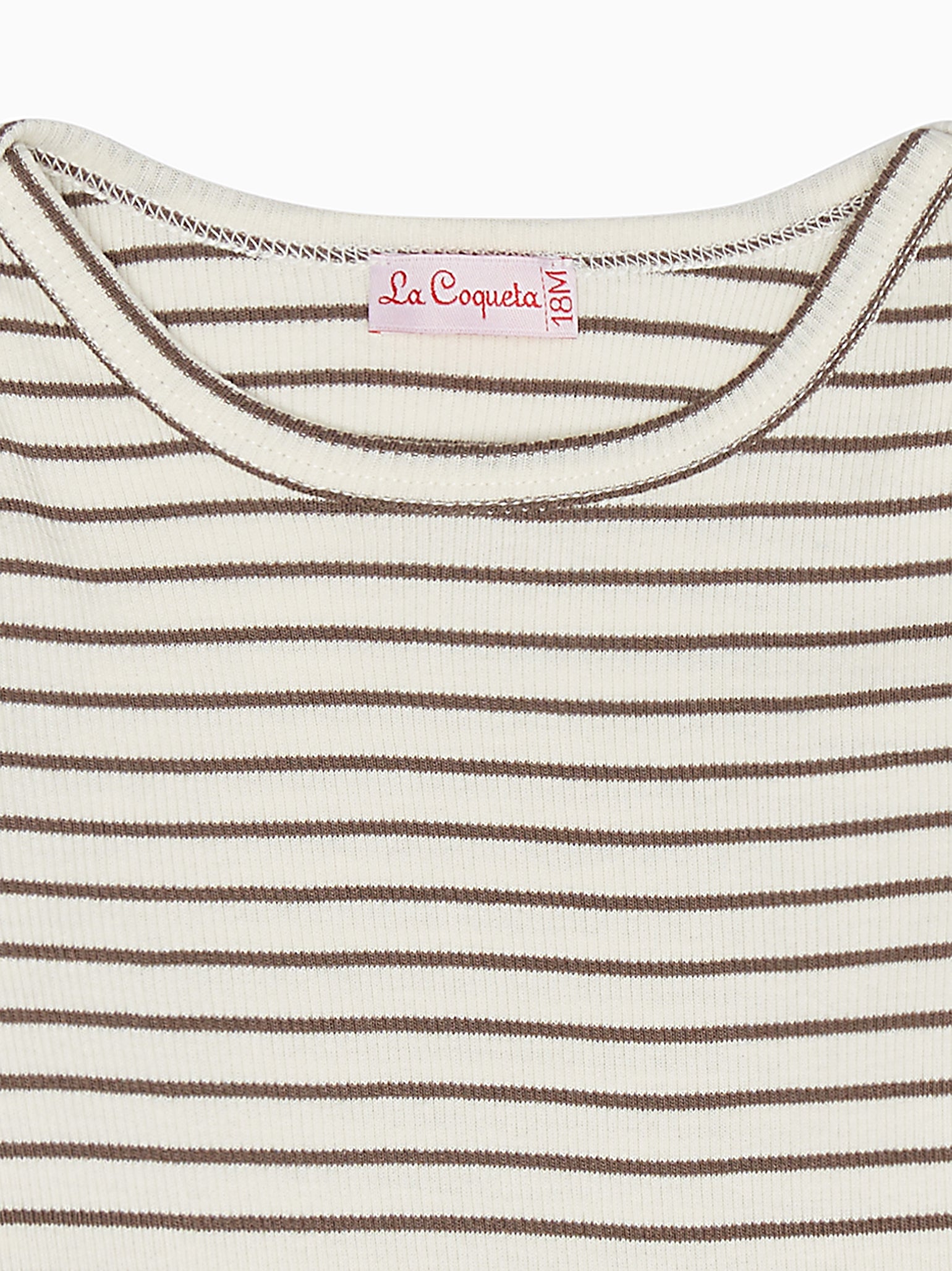 Latte Stripe Robin Baby Long Sleeve Top