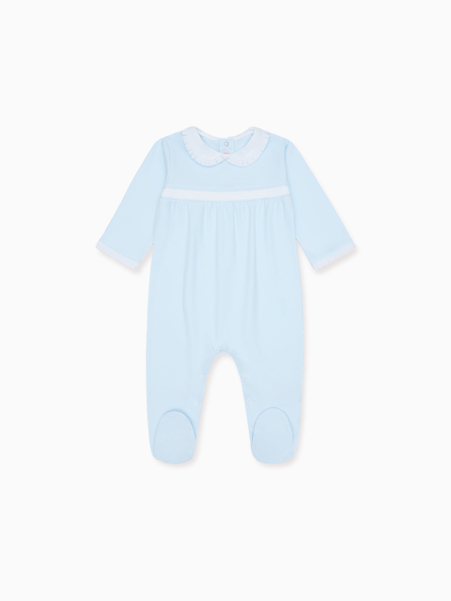 Blue Rosauro Smock Baby Sleepsuit