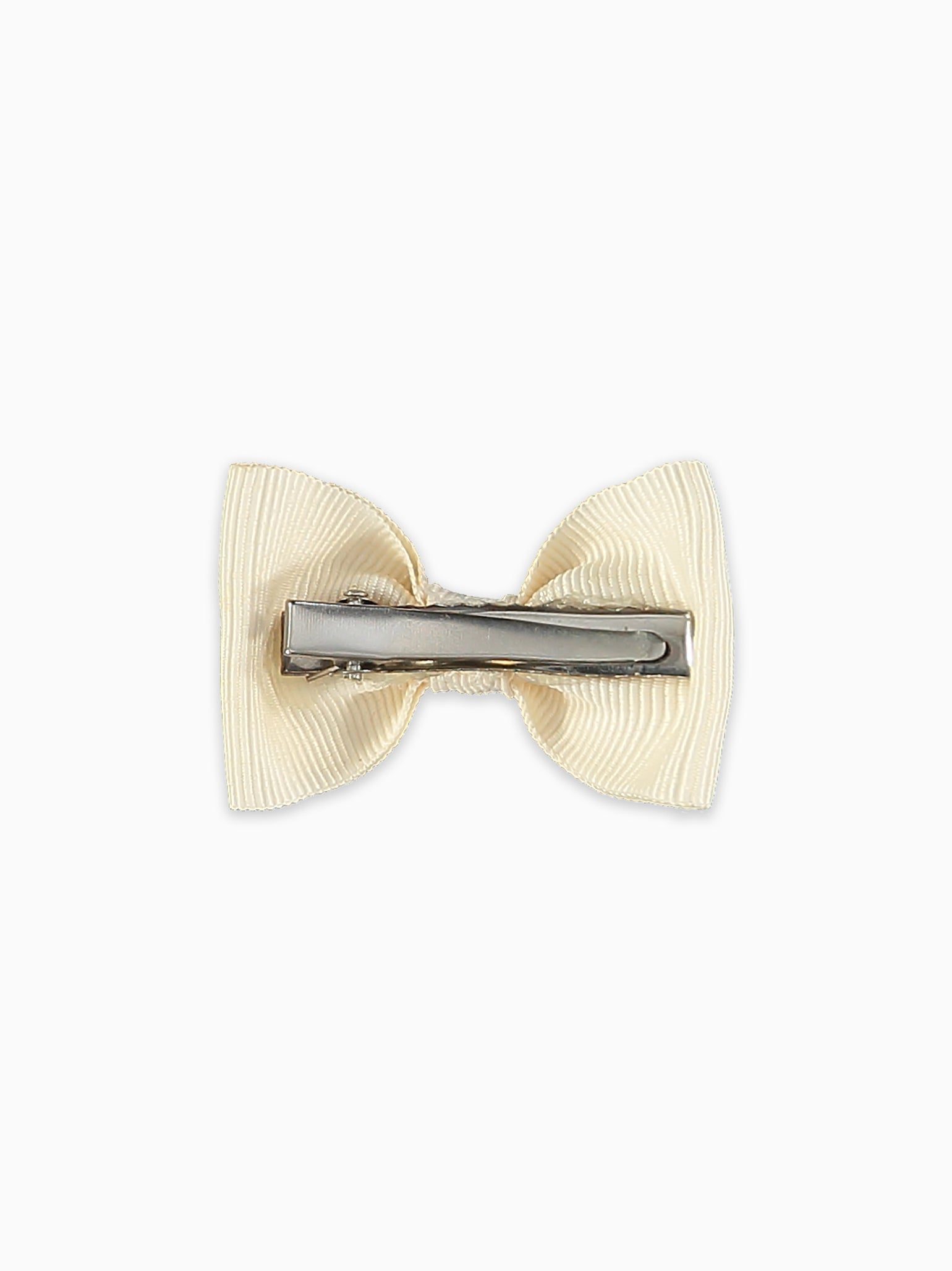Off White Small Bow Girl Clip