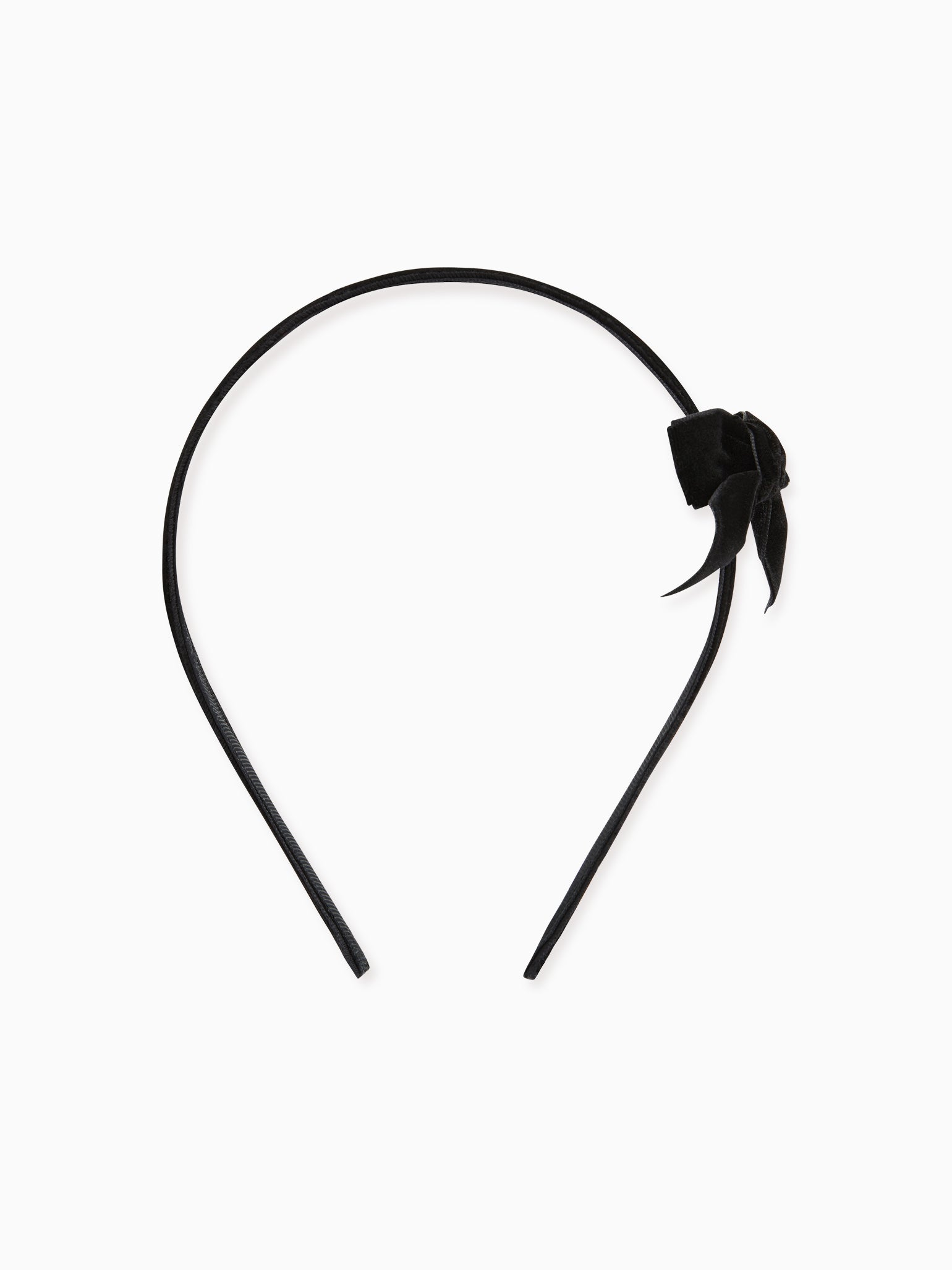 Black Small Bow Velvet Girl Hairband