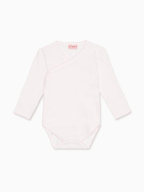 Pink Stripe Kimono Jersey Baby Body Vest