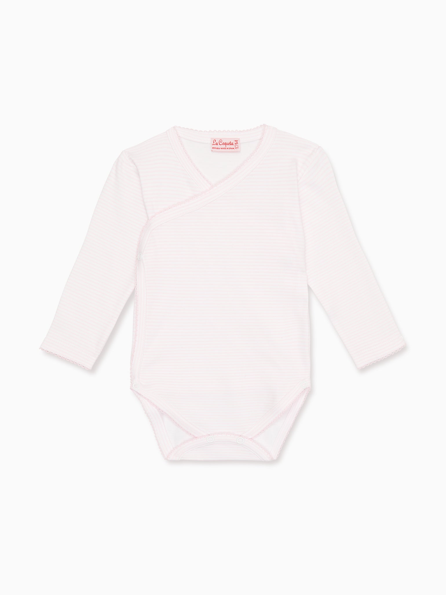 Pink Stripe Kimono Jersey Baby Body Vest