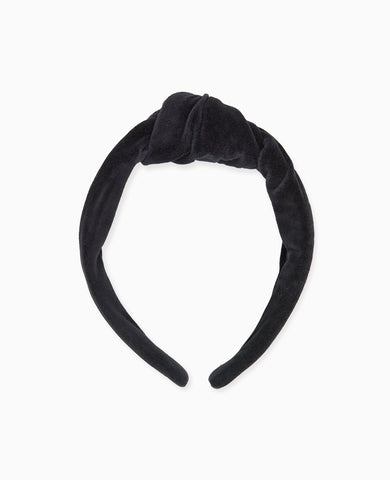 Black Velvet Top Knot Girl Headband