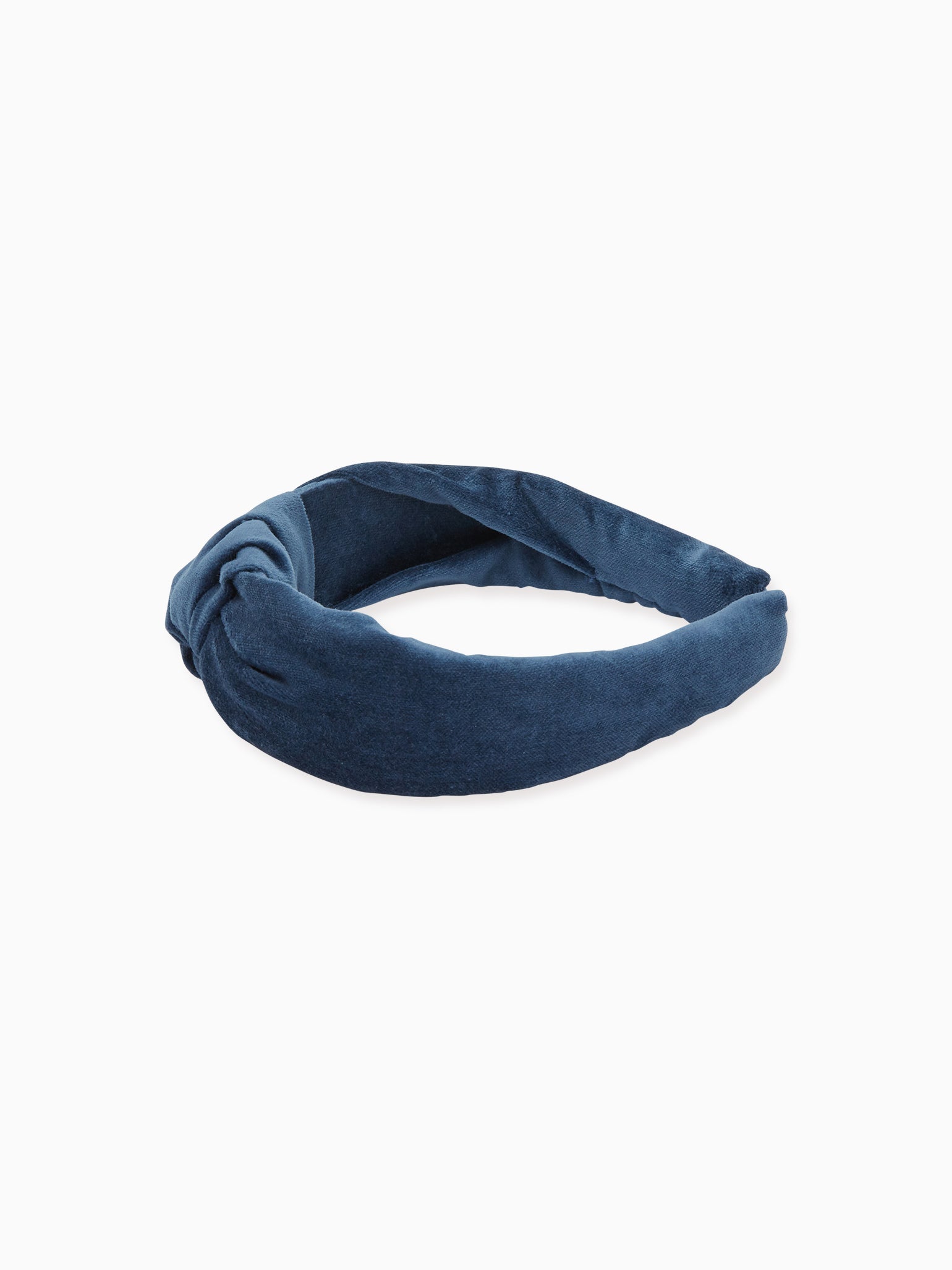 Blue Velvet Top Knot Girl Headband