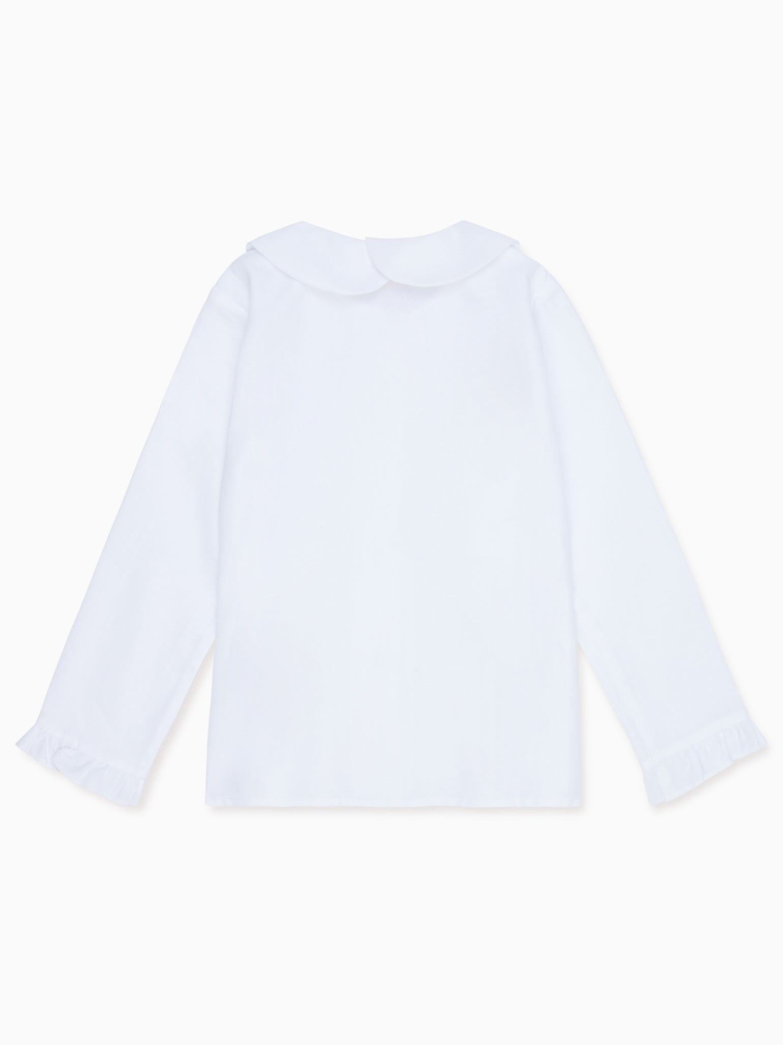 White Tulipe Long Sleeve Girl Shirt