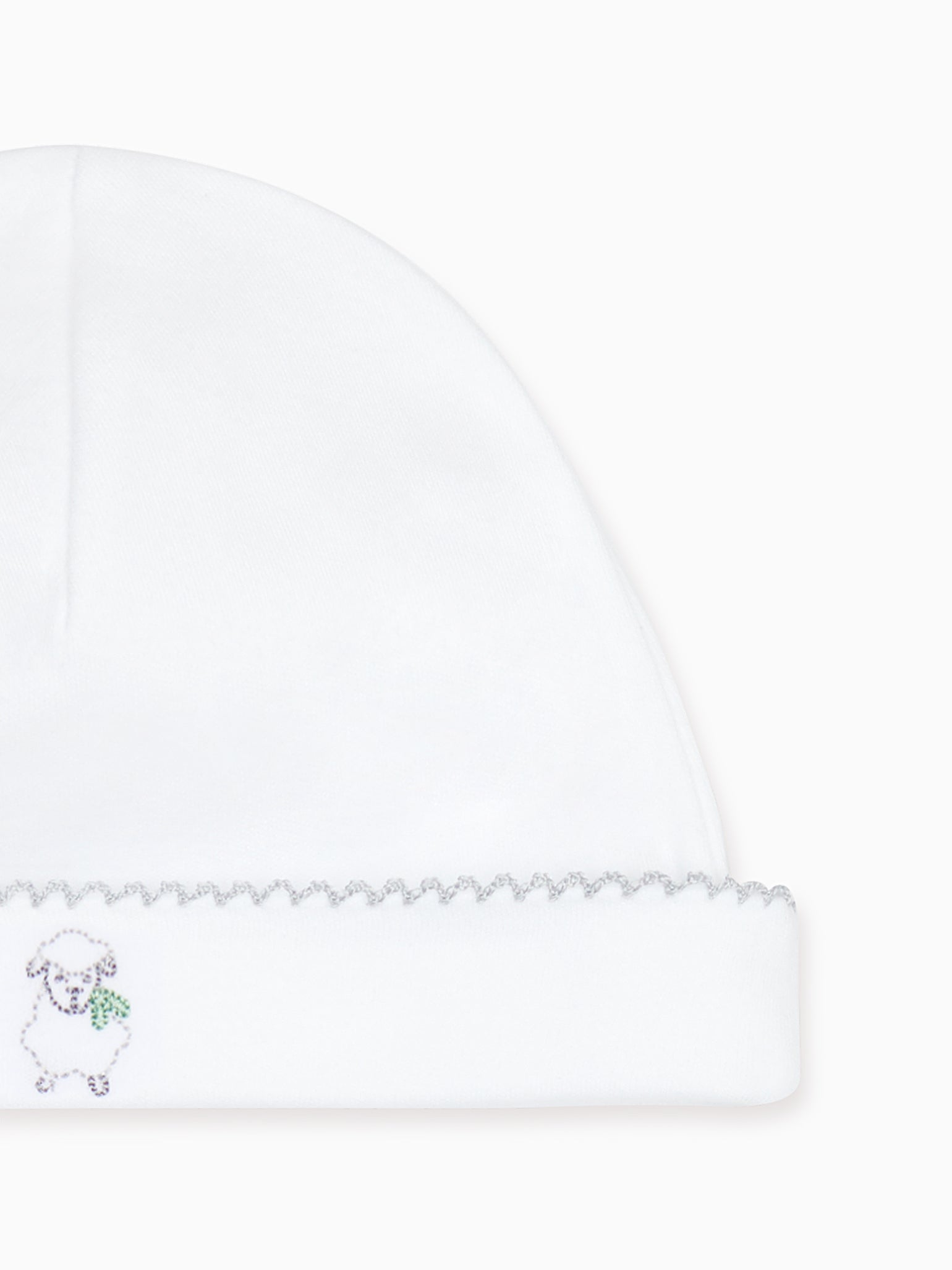 White Victoria Sheep Baby Hat