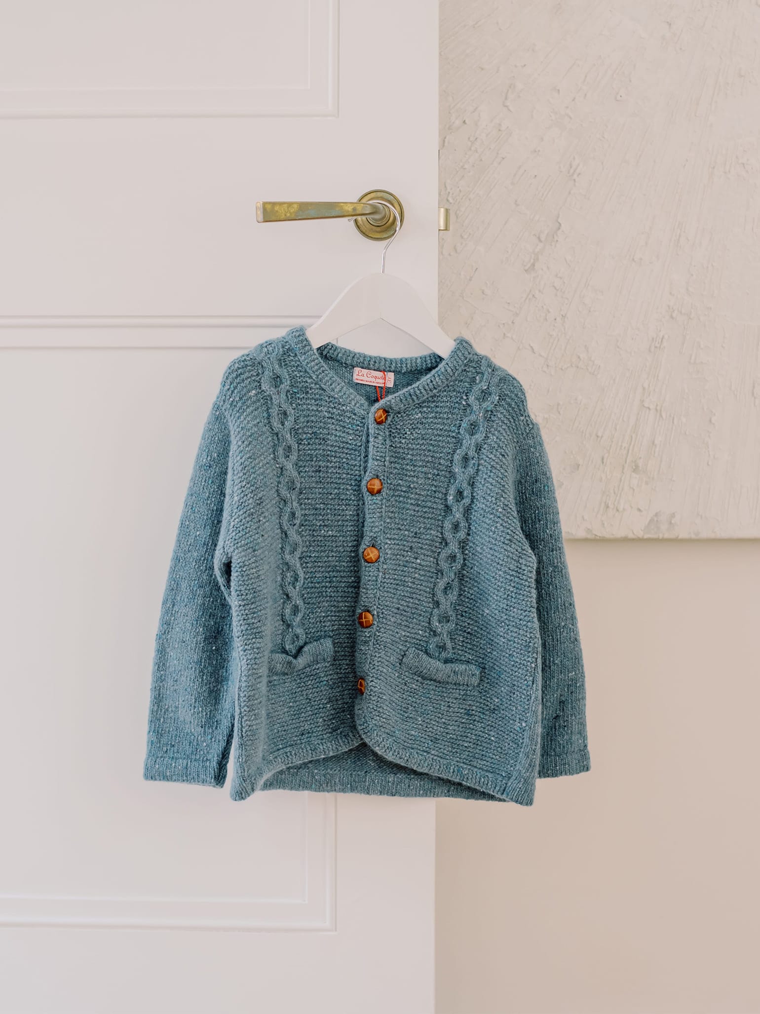 Dusty Blue Zas Merino Baby Cardigan