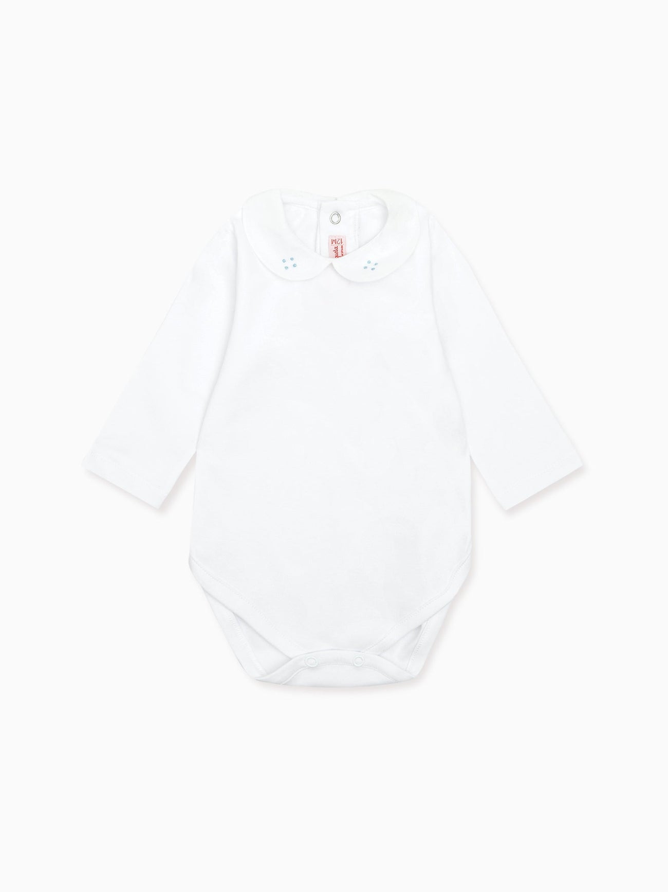 White Dorno Jersey Baby Girl Body Vest