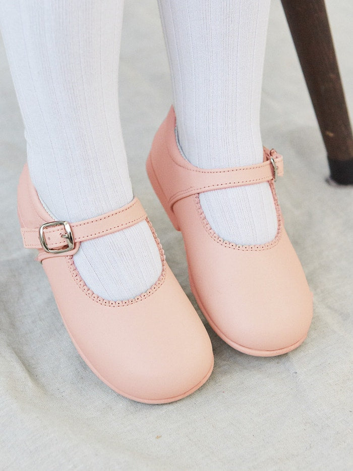 Light Pink Leather Toddler Mary Jane Shoes